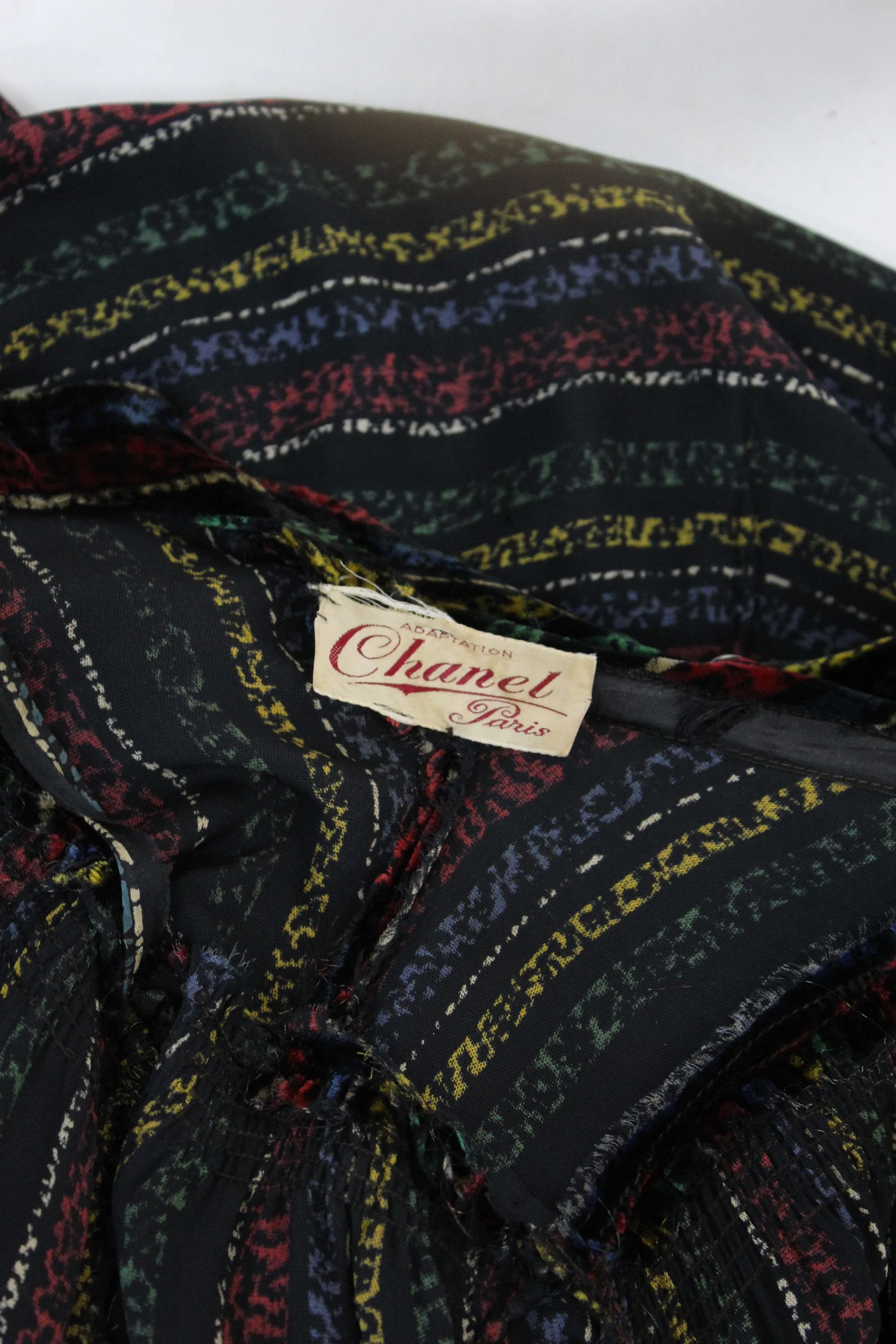 1930s 1940s CHANEL adaptation SILK velvet dress small | new fall