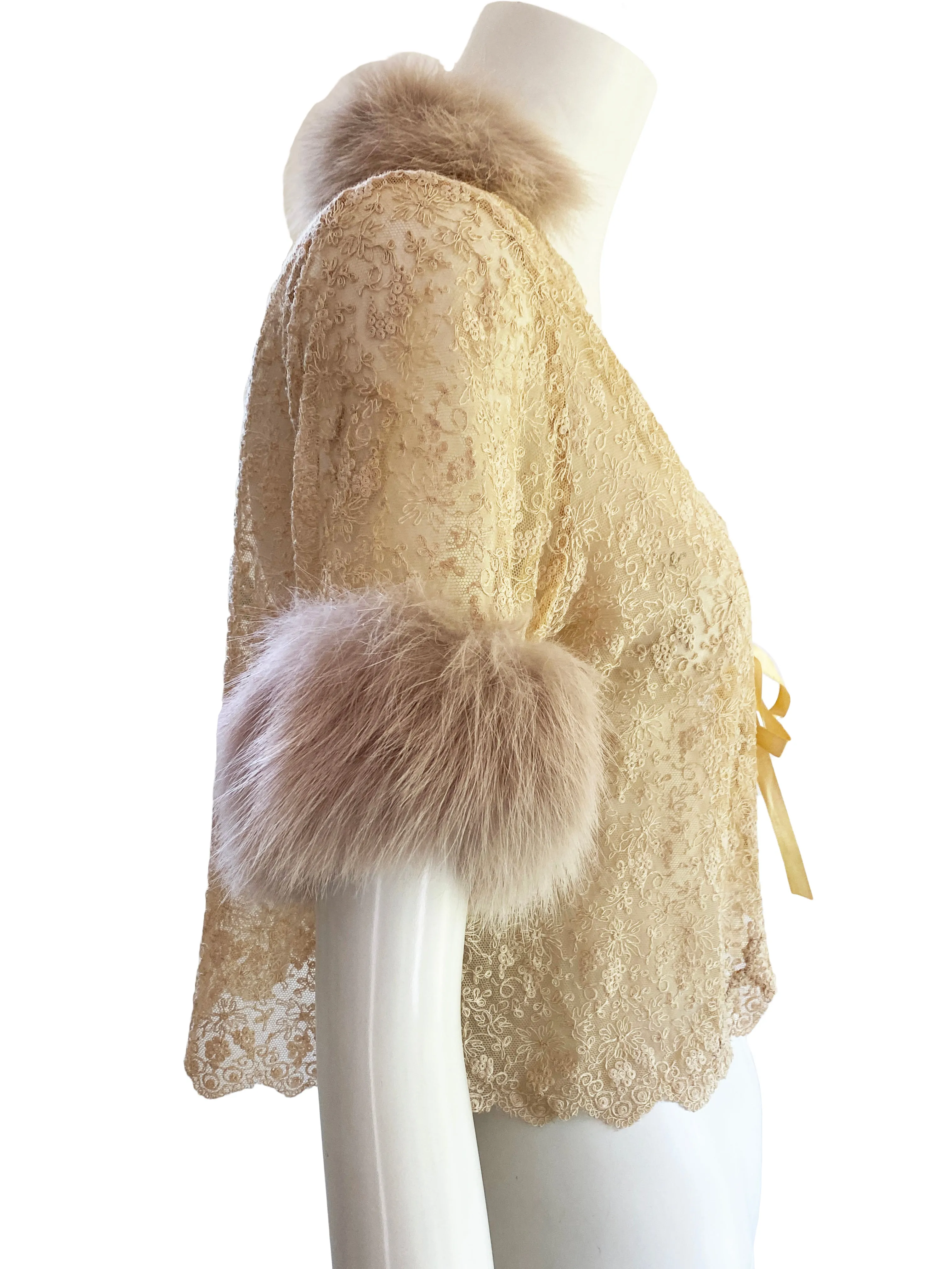 1930s Tambour Lace Boudoir Jacket