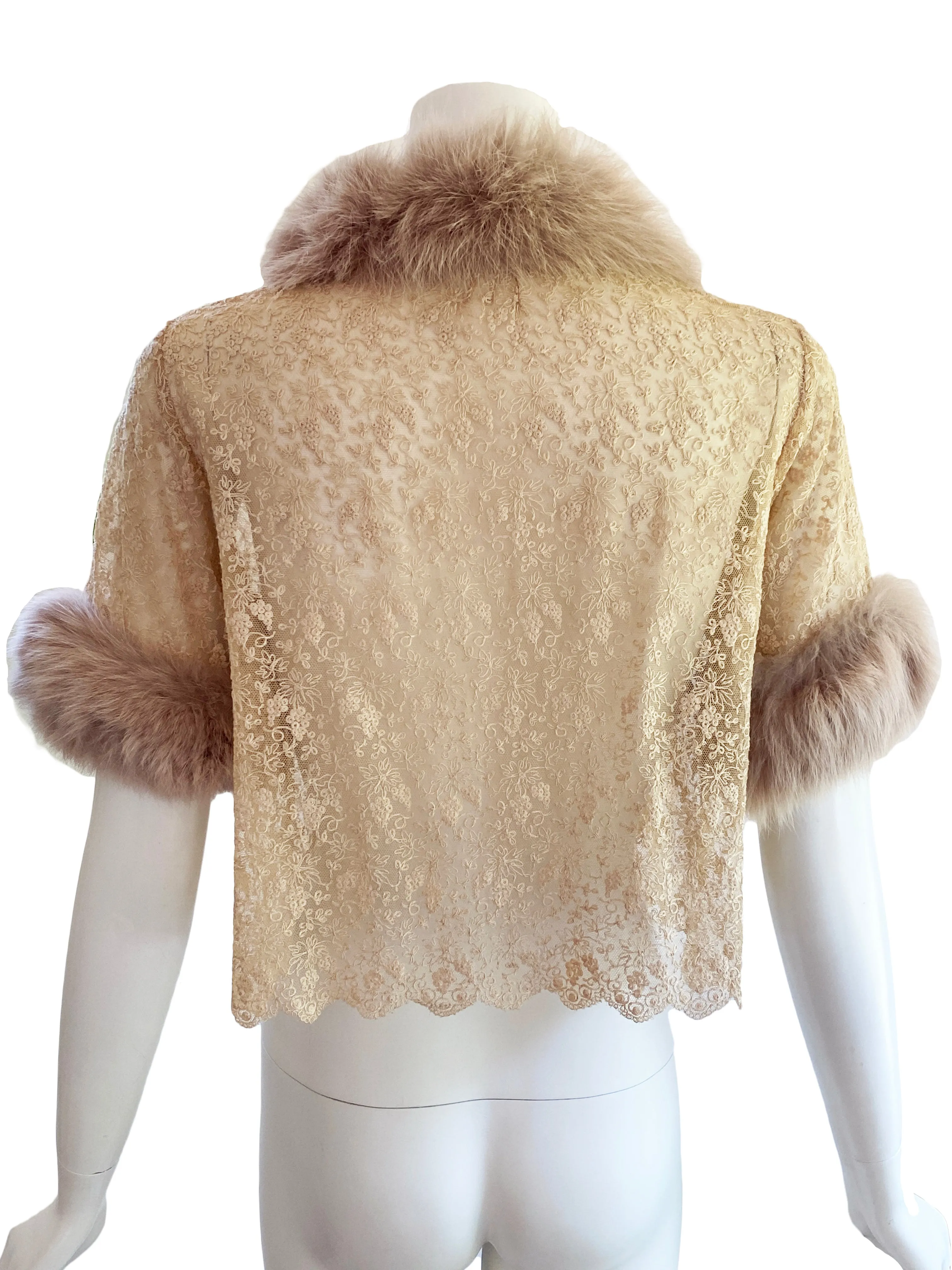 1930s Tambour Lace Boudoir Jacket