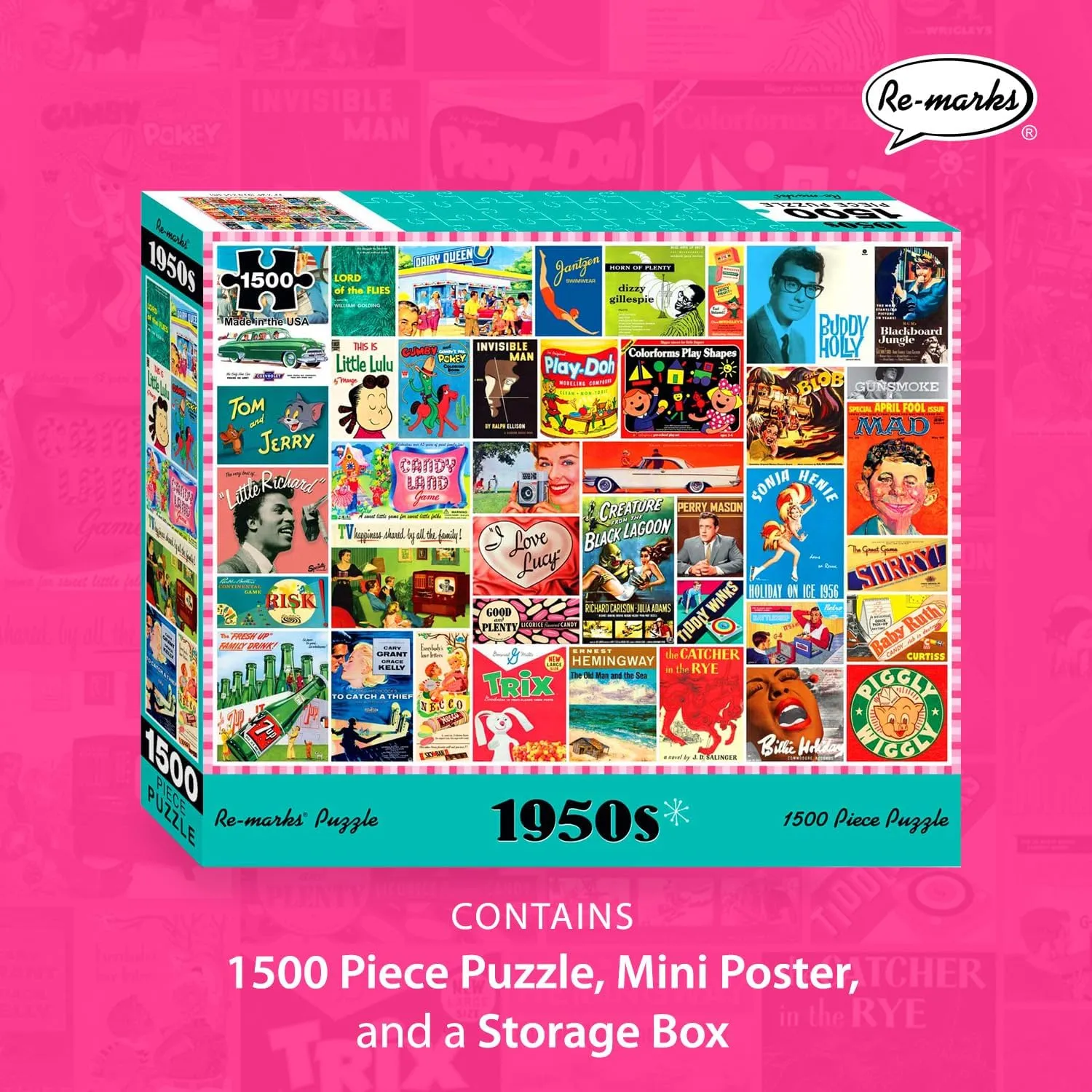 1950s Collage 1500-Piece Jigsaw Puzzle