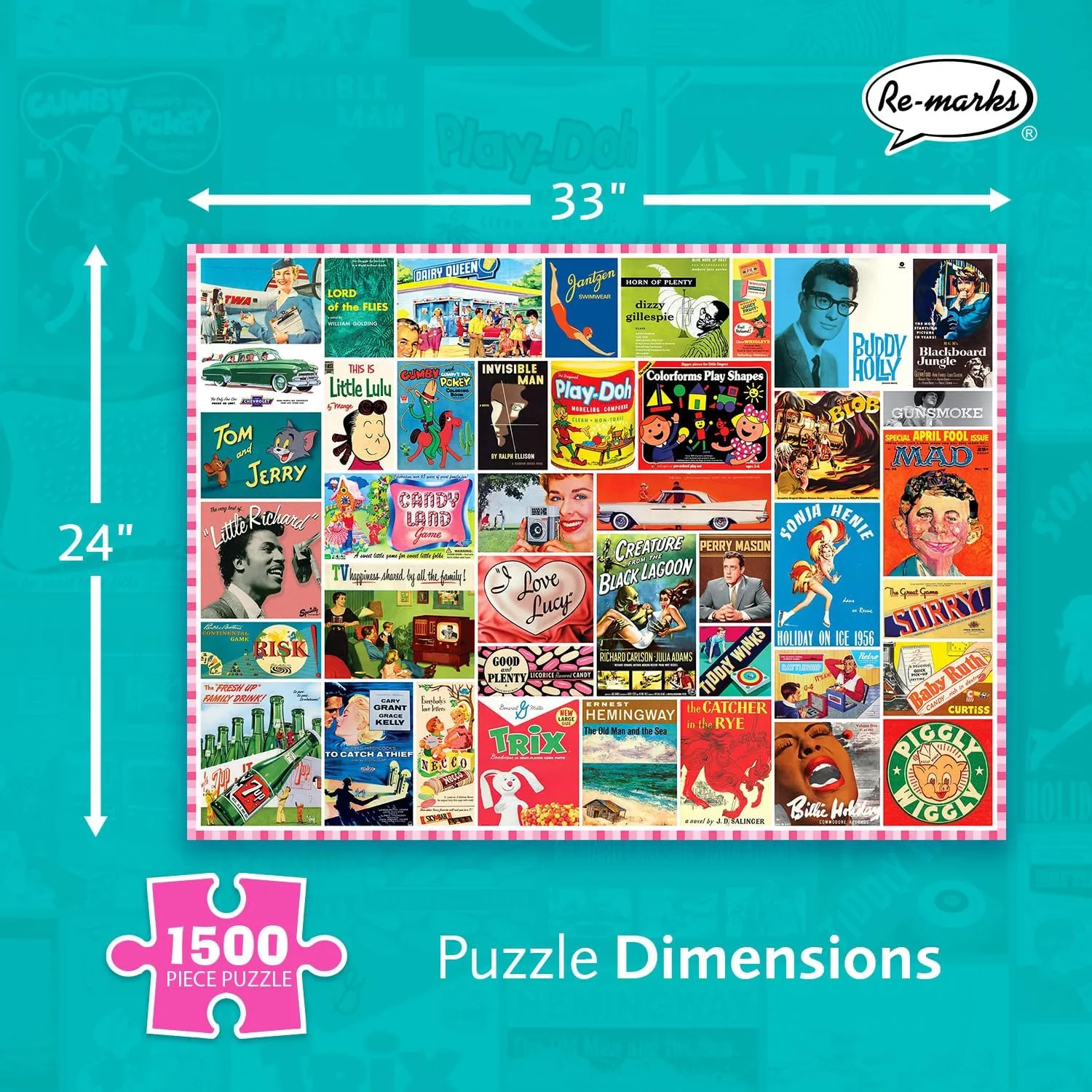 1950s Collage 1500-Piece Jigsaw Puzzle