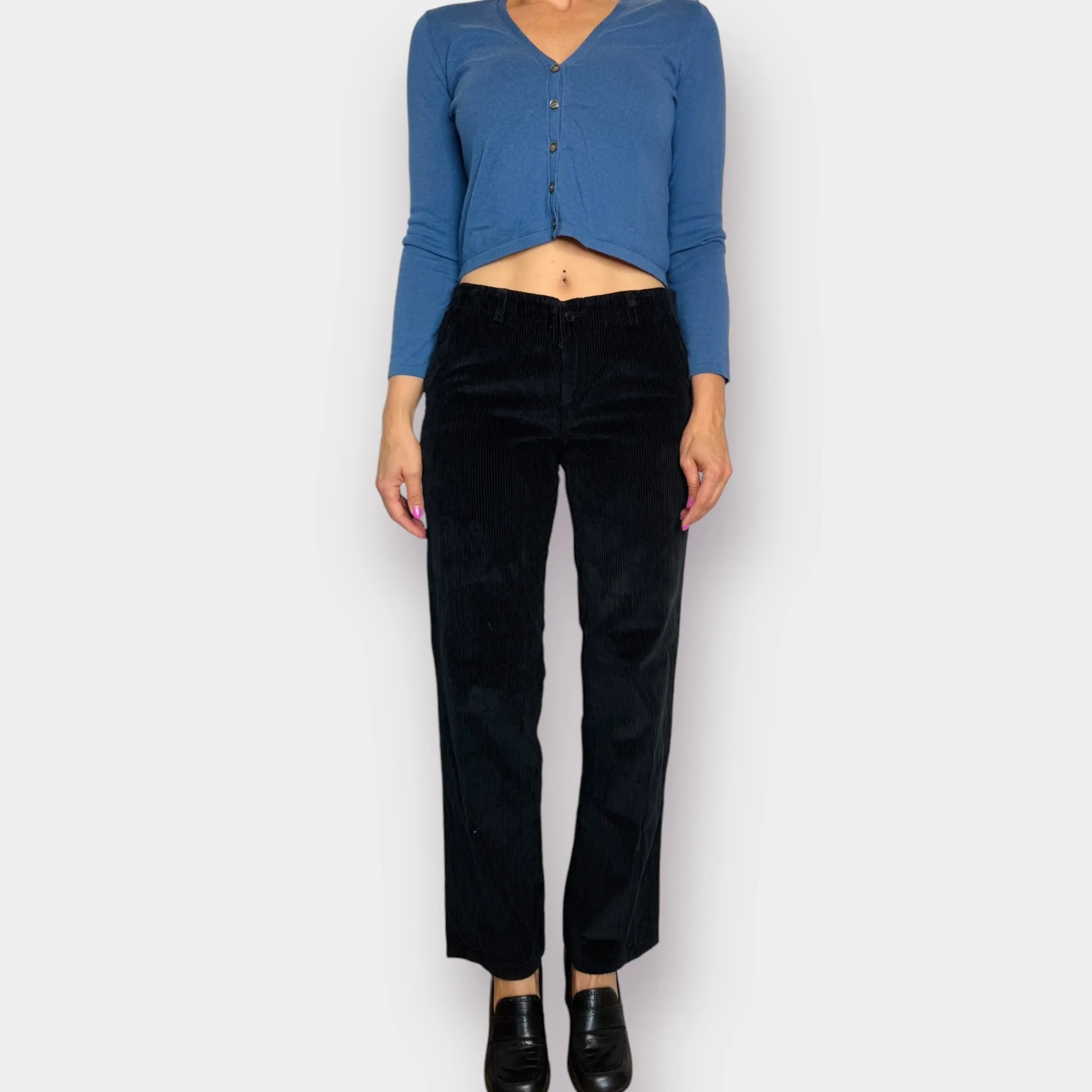 2000s Acting Black Corduroy Pants