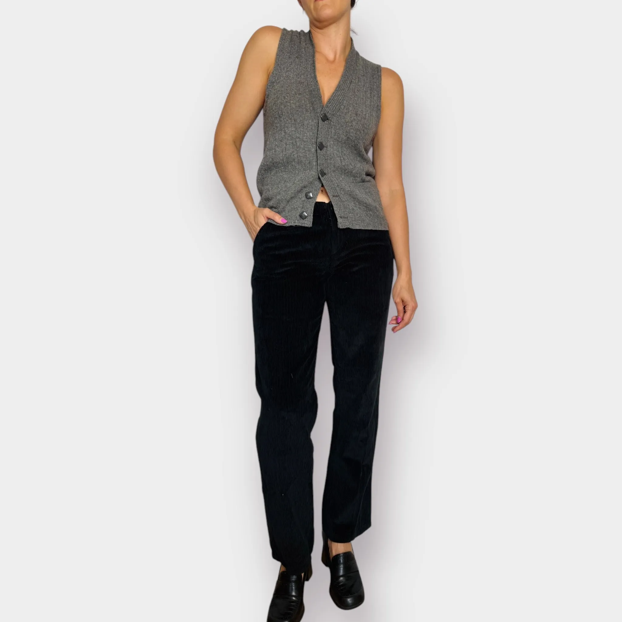 2000s Acting Black Corduroy Pants