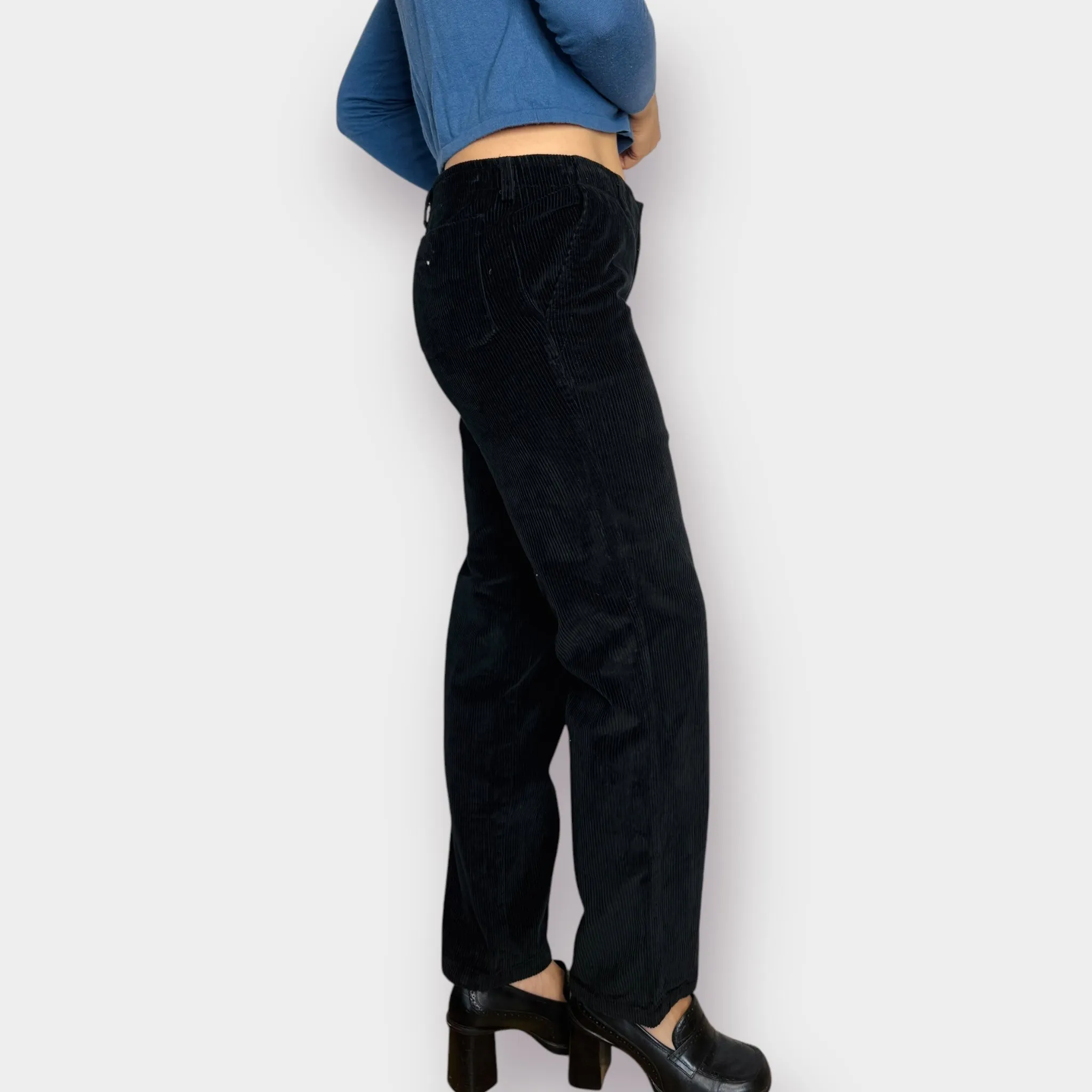 2000s Acting Black Corduroy Pants