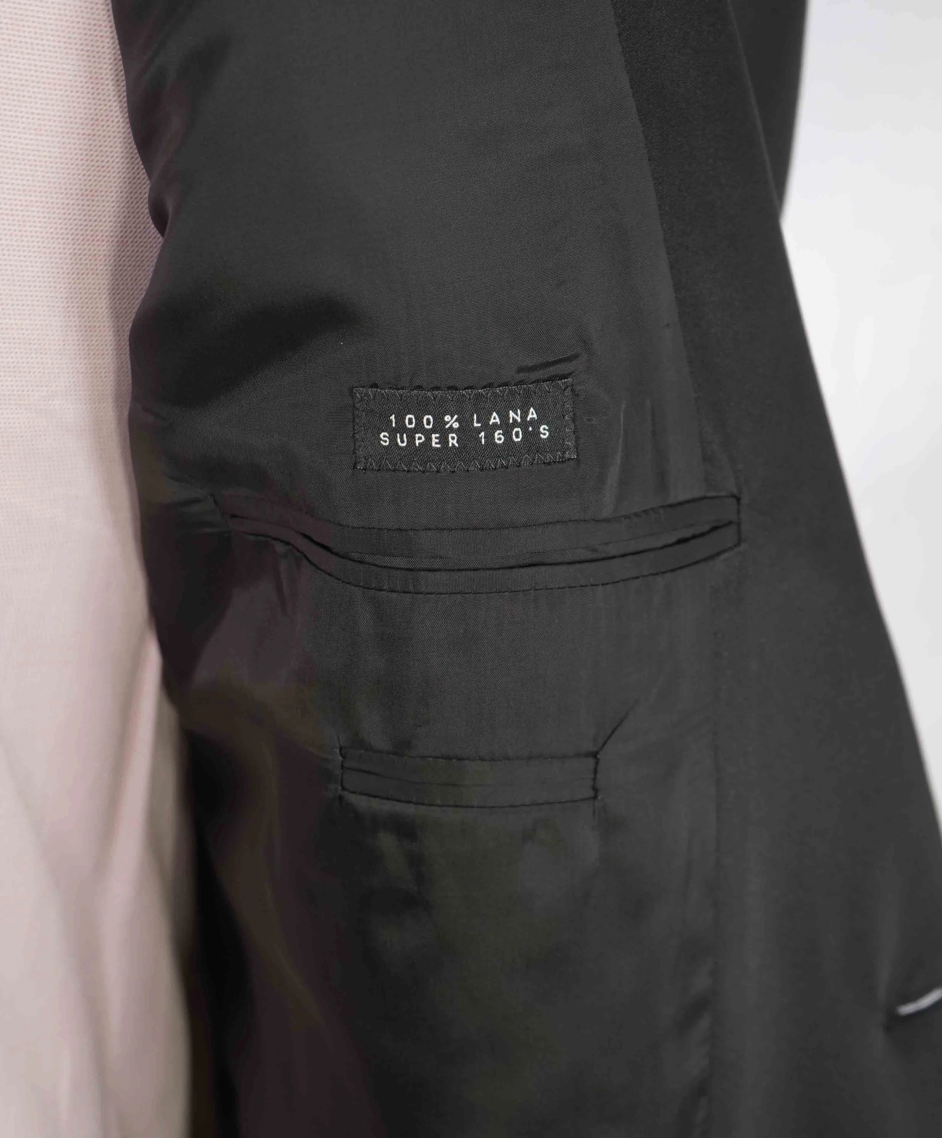 $3,995 GIORGIO ARMANI - "SOFT" Black SILK LINED 160's Peak Lapel Tuxedo - 50L