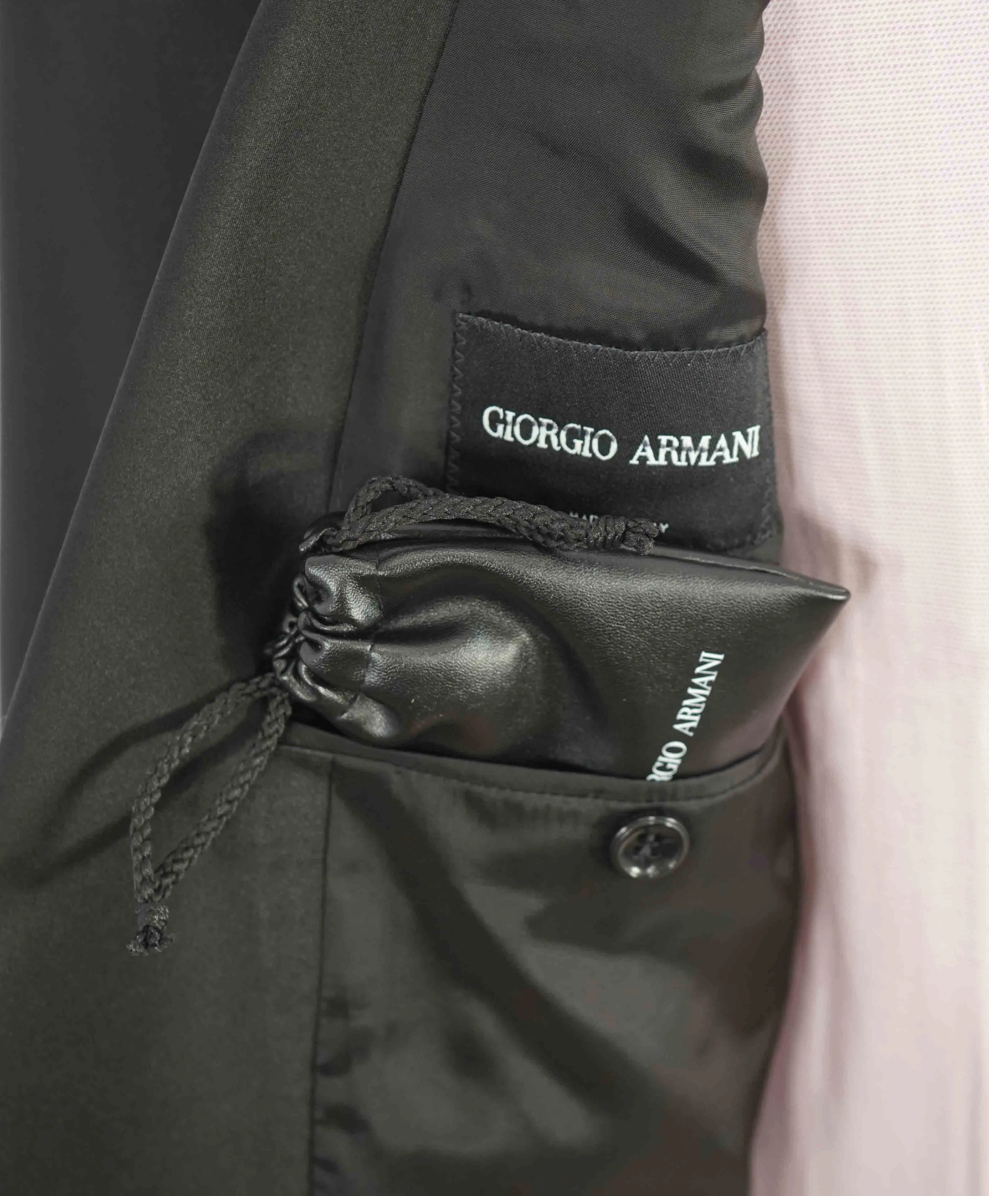 $3,995 GIORGIO ARMANI - "SOFT" Black SILK LINED 160's Peak Lapel Tuxedo - 50L