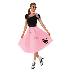 50's Bopper Skirt Adult Womens Pink