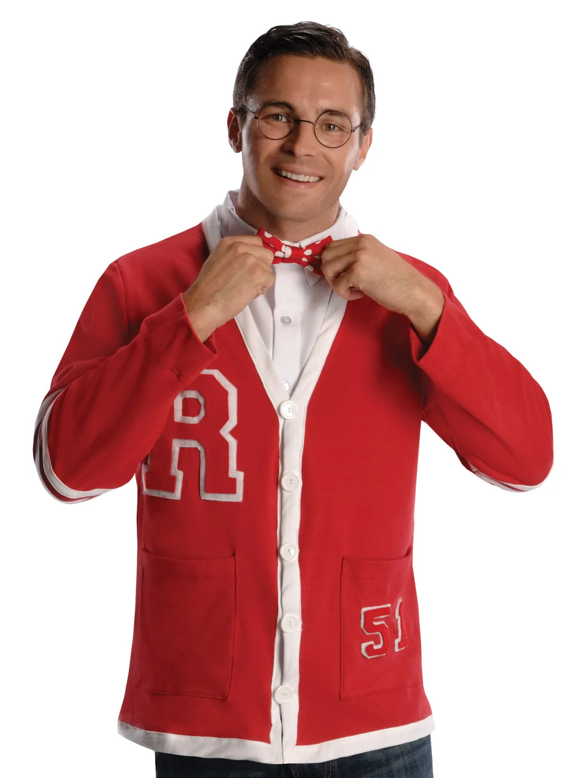 50's Nerd Costume Mens Red