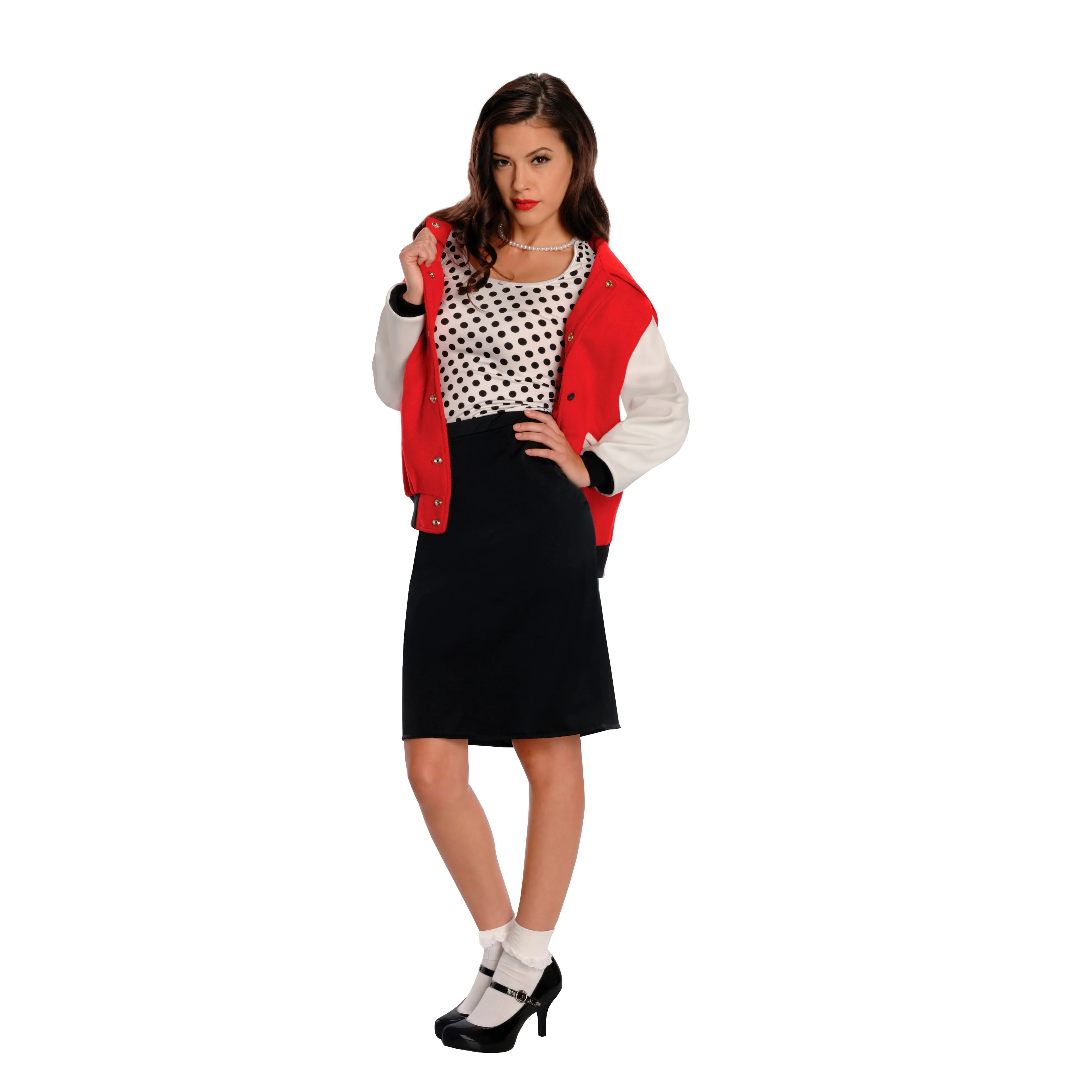 50's Rebel Chick Costume Womens Red