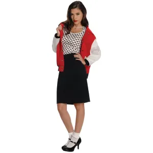 50's Rebel Chick Costume Womens Red
