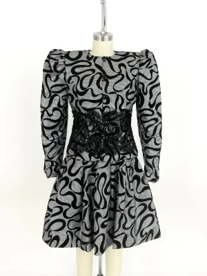 80s Ann Lawrence Party Dress & Jacket Set