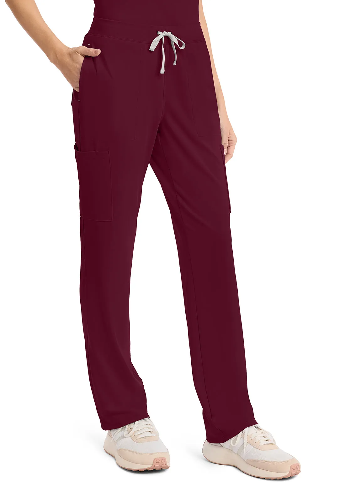 Achieve CK096 Women's 5 Pocket Straight Leg Pant Wine