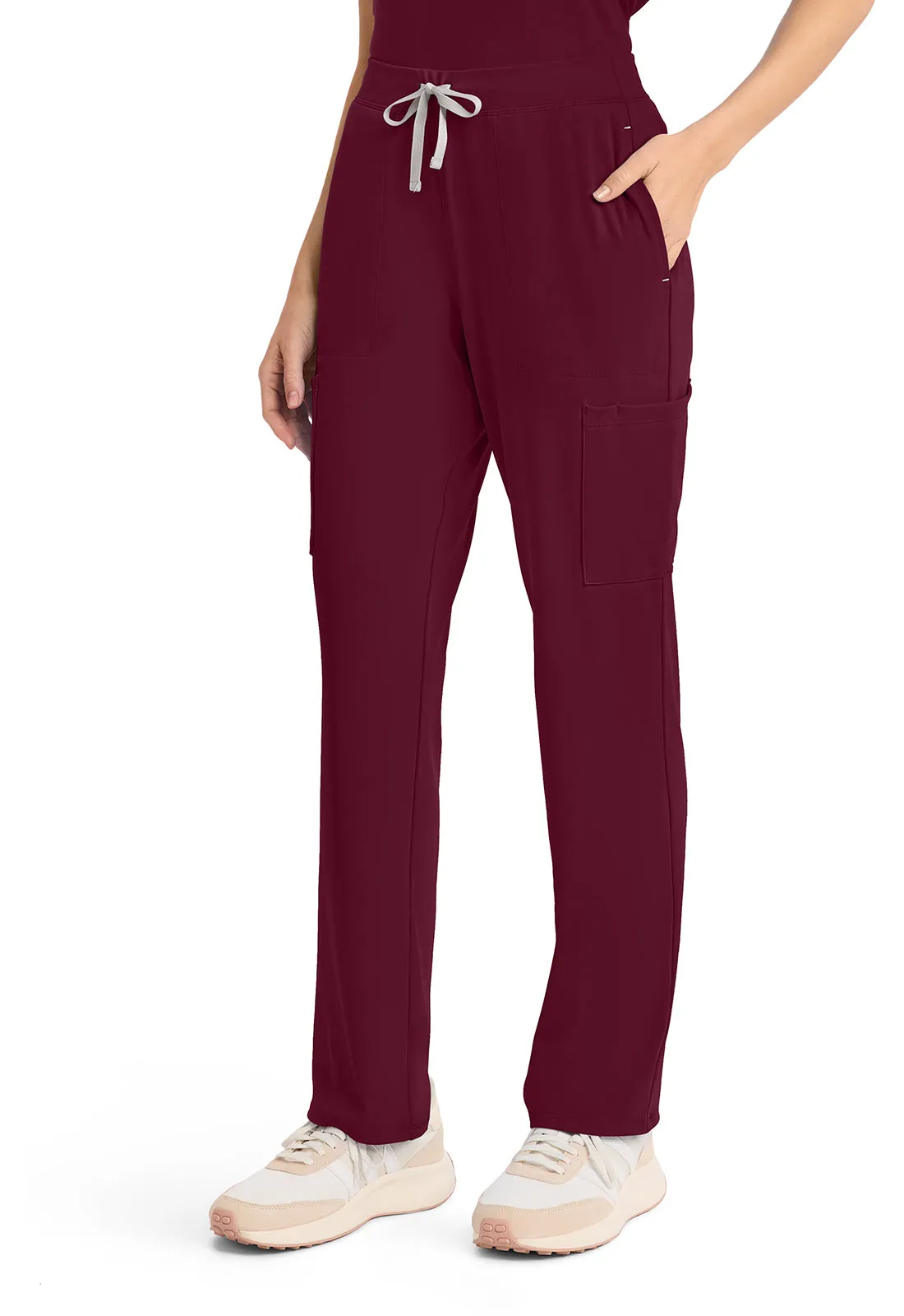 Achieve CK096 Women's 5 Pocket Straight Leg Pant Wine