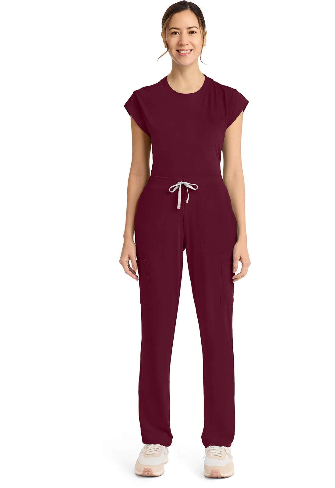 Achieve CK096 Women's 5 Pocket Straight Leg Pant Wine