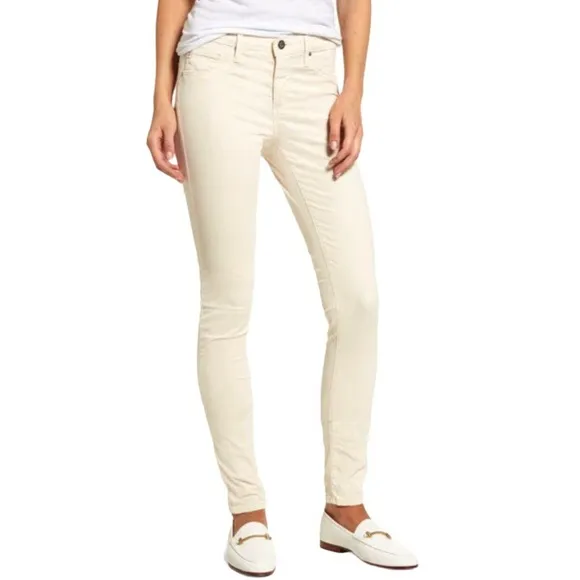 AG Adriano Goldschmied The Legging Ankle Skinny Cream Corduroy Pant Size 26
