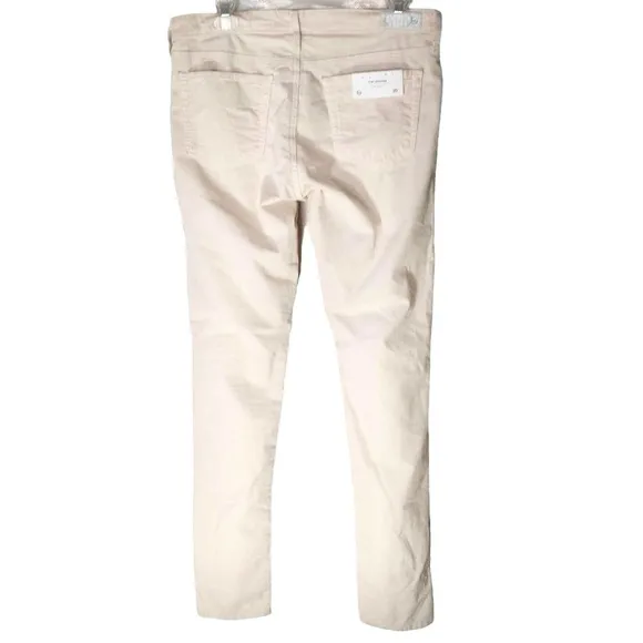 AG Adriano Goldschmied The Legging Ankle Skinny Cream Corduroy Pant Size 26