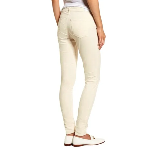 AG Adriano Goldschmied The Legging Ankle Skinny Cream Corduroy Pant Size 26