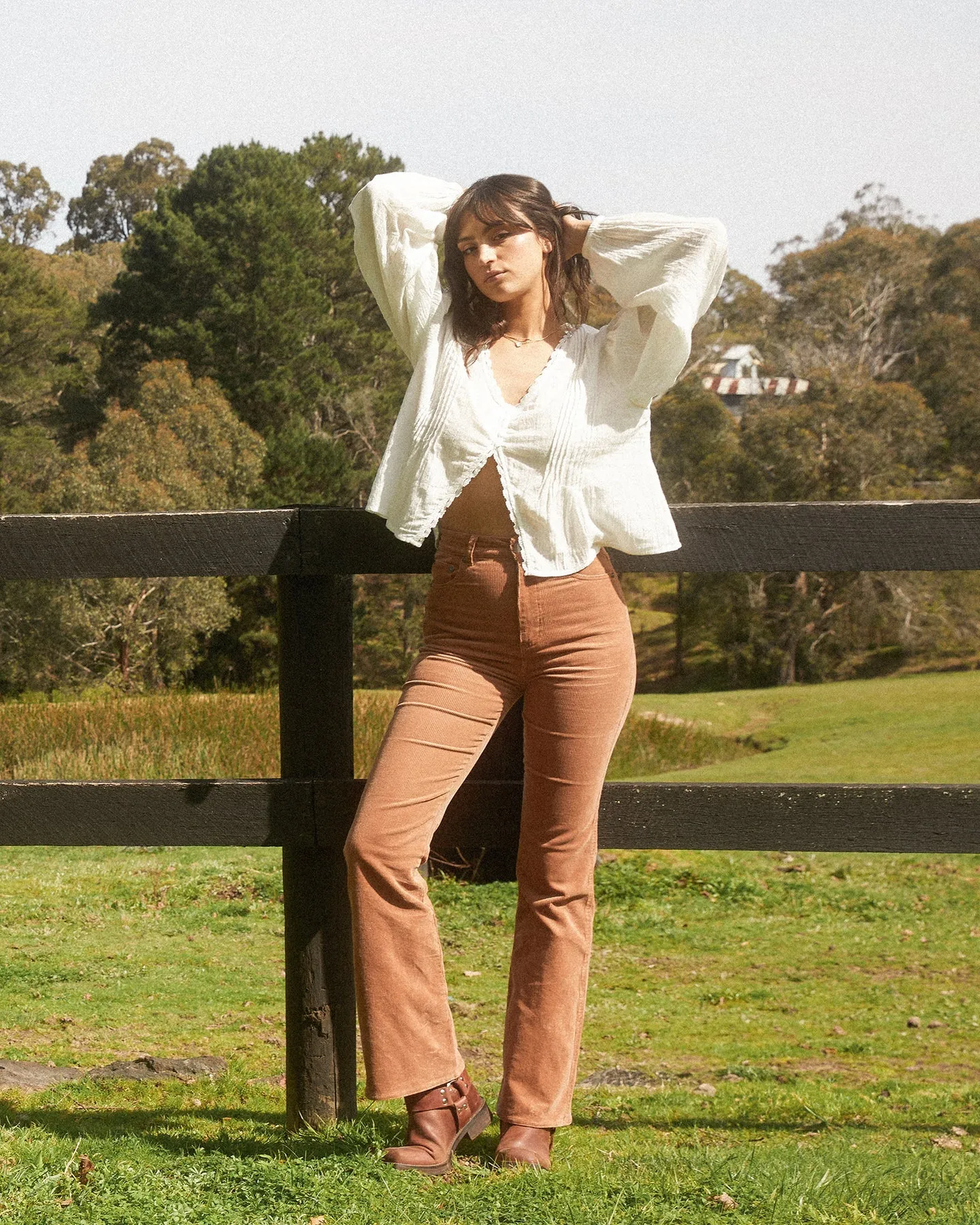 All About Eve Huntley Cord Flare Pant - Tan