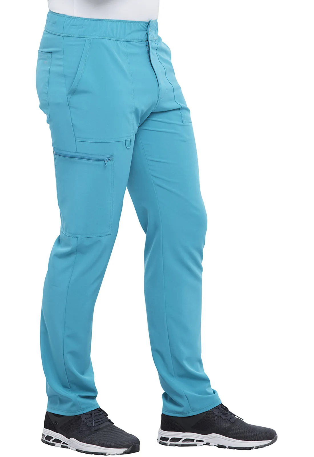 Allura CKA186 Men's Fly Front Cargo Pants Teal Blue