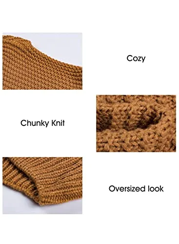 Astylish Chunky Knit Cardigan, Yellow/Brown