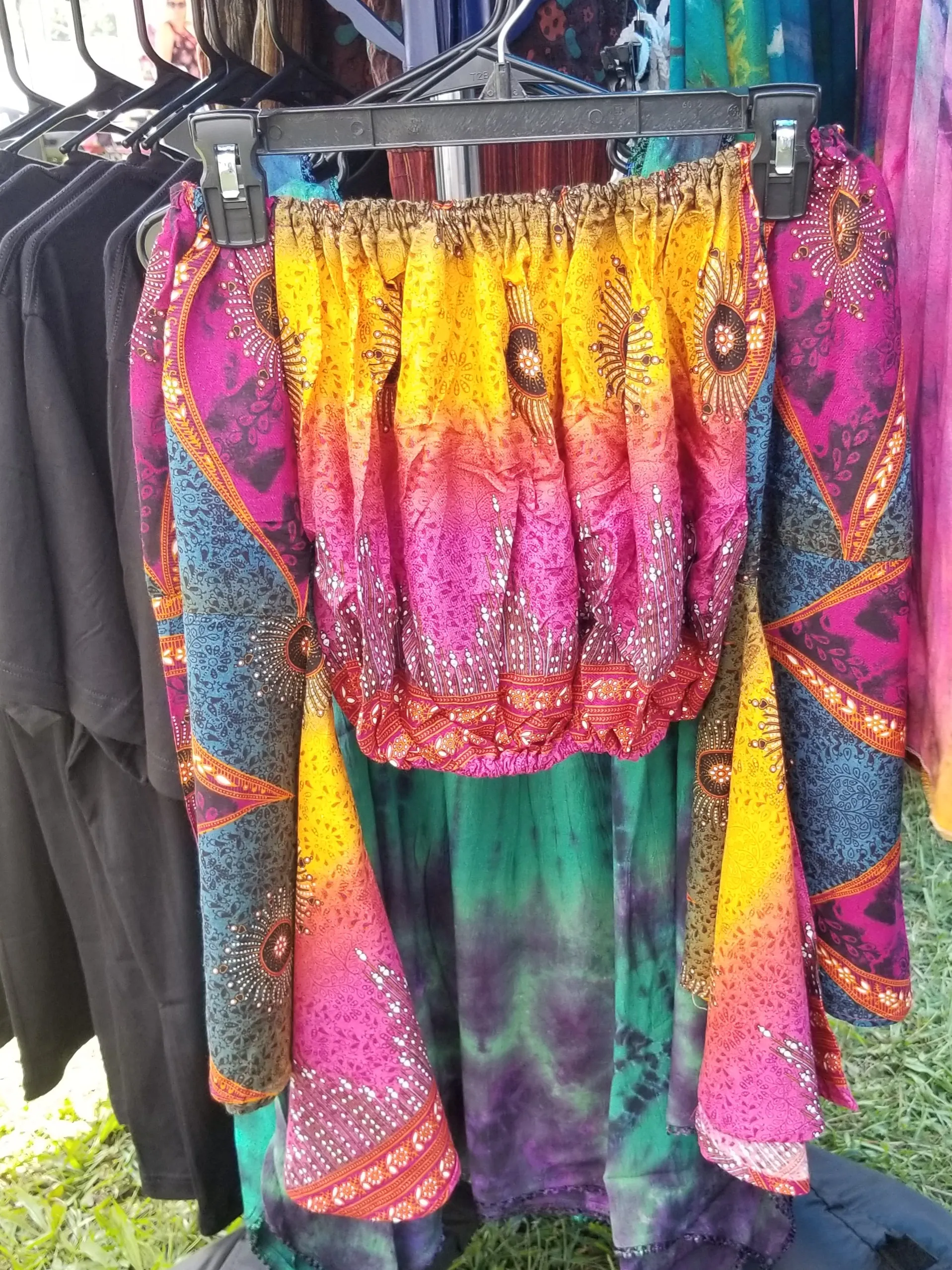 Bell Sleeve Crop Top