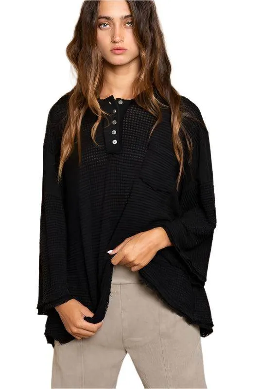 Bell Sleeve Oversized Fit Sweater Top