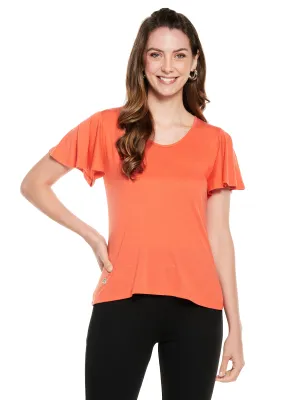 Bell Sleeve Tencel Top (Yellow)