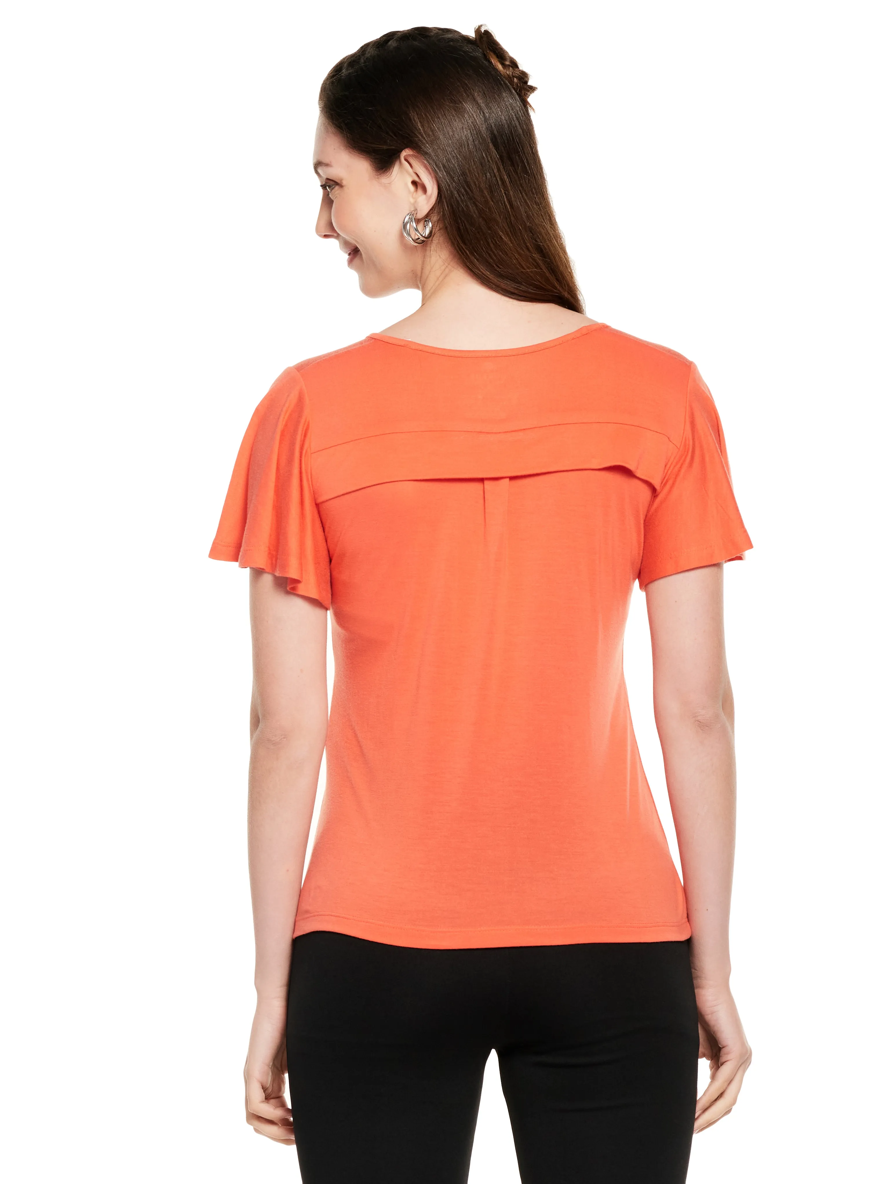 Bell Sleeve Tencel Top (Yellow)