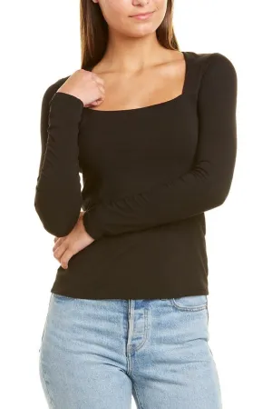 Black Back Cut Out Full Sleeve Tshirt
