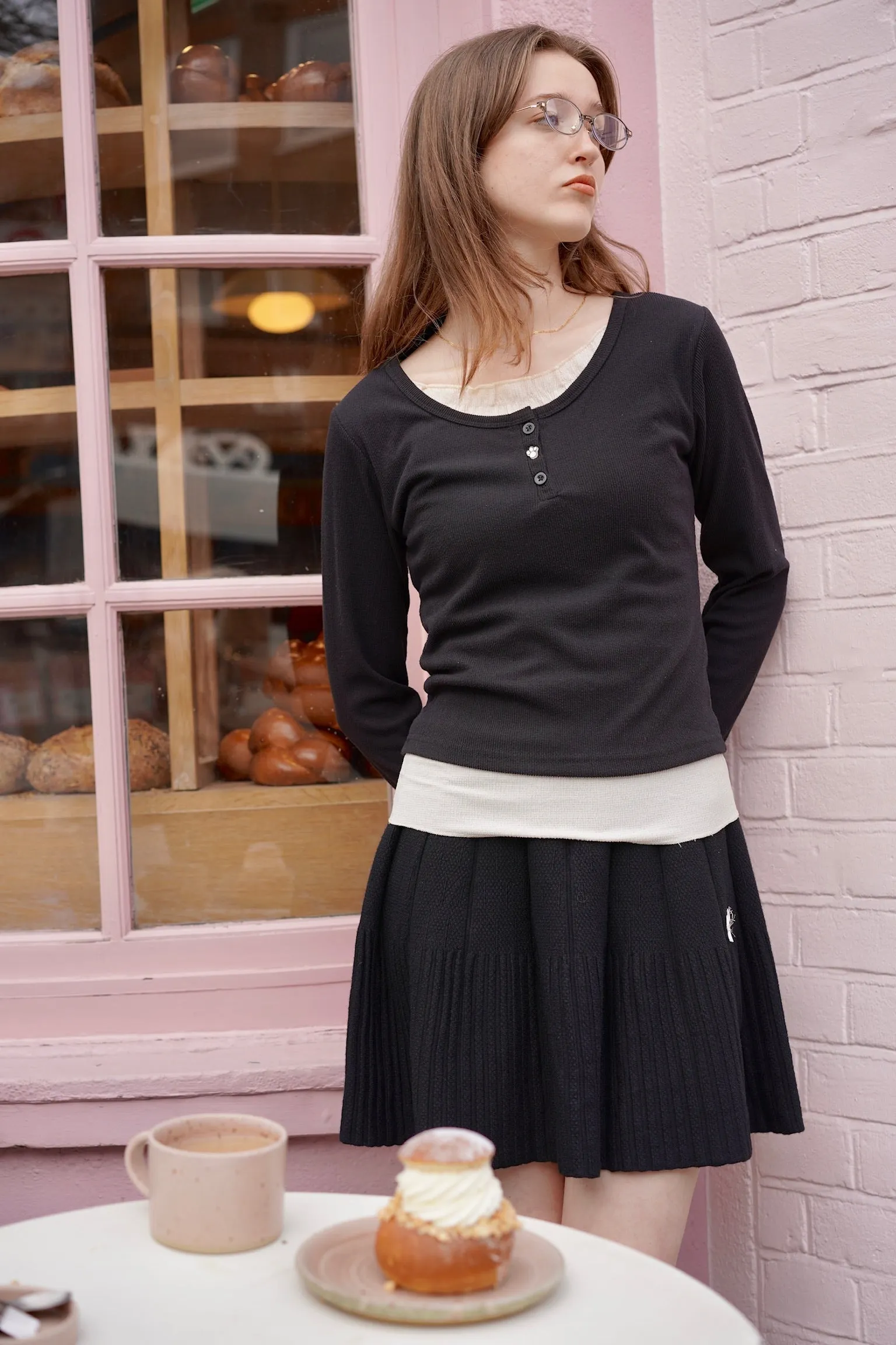 Black Cat Mini Skirt