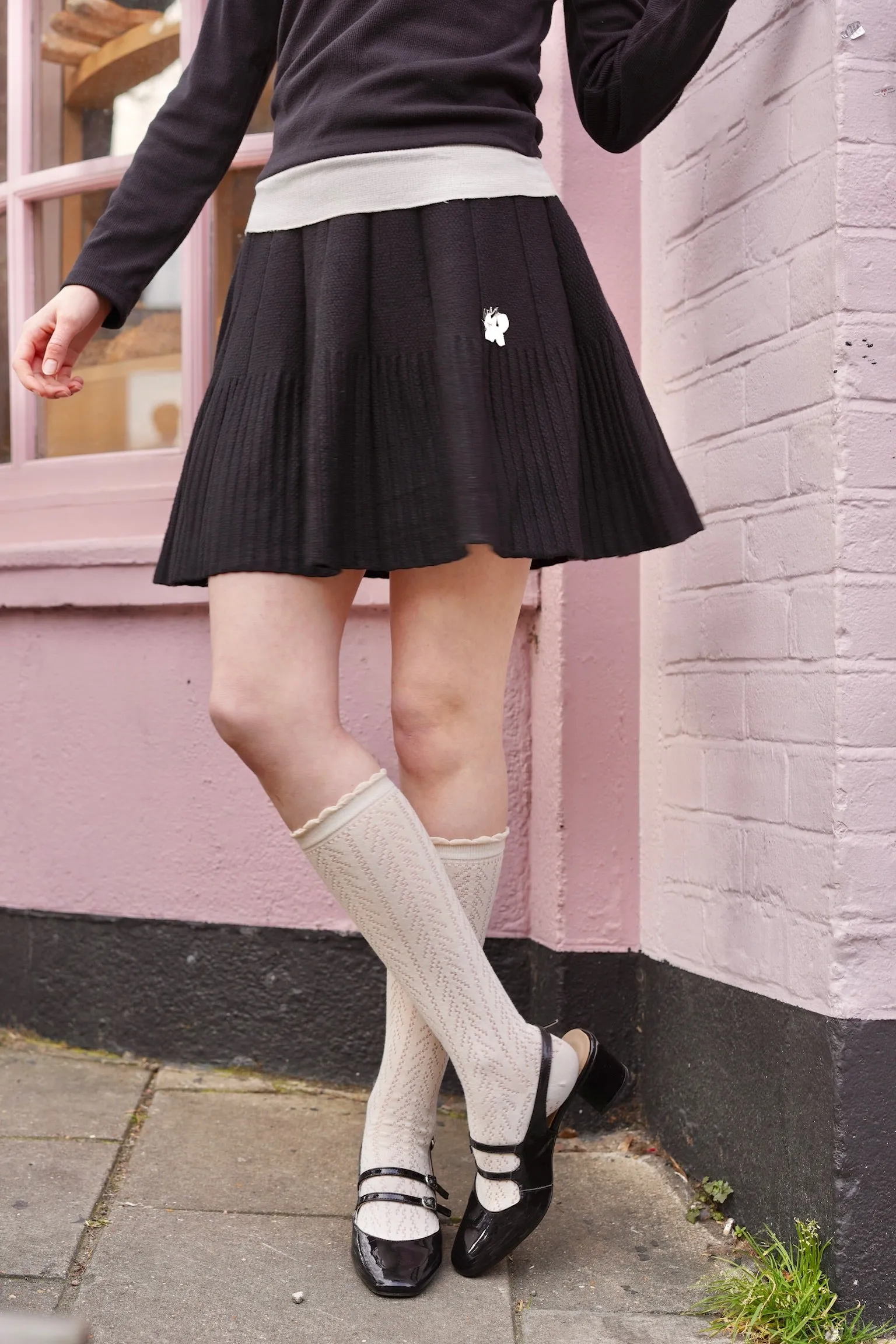Black Cat Mini Skirt