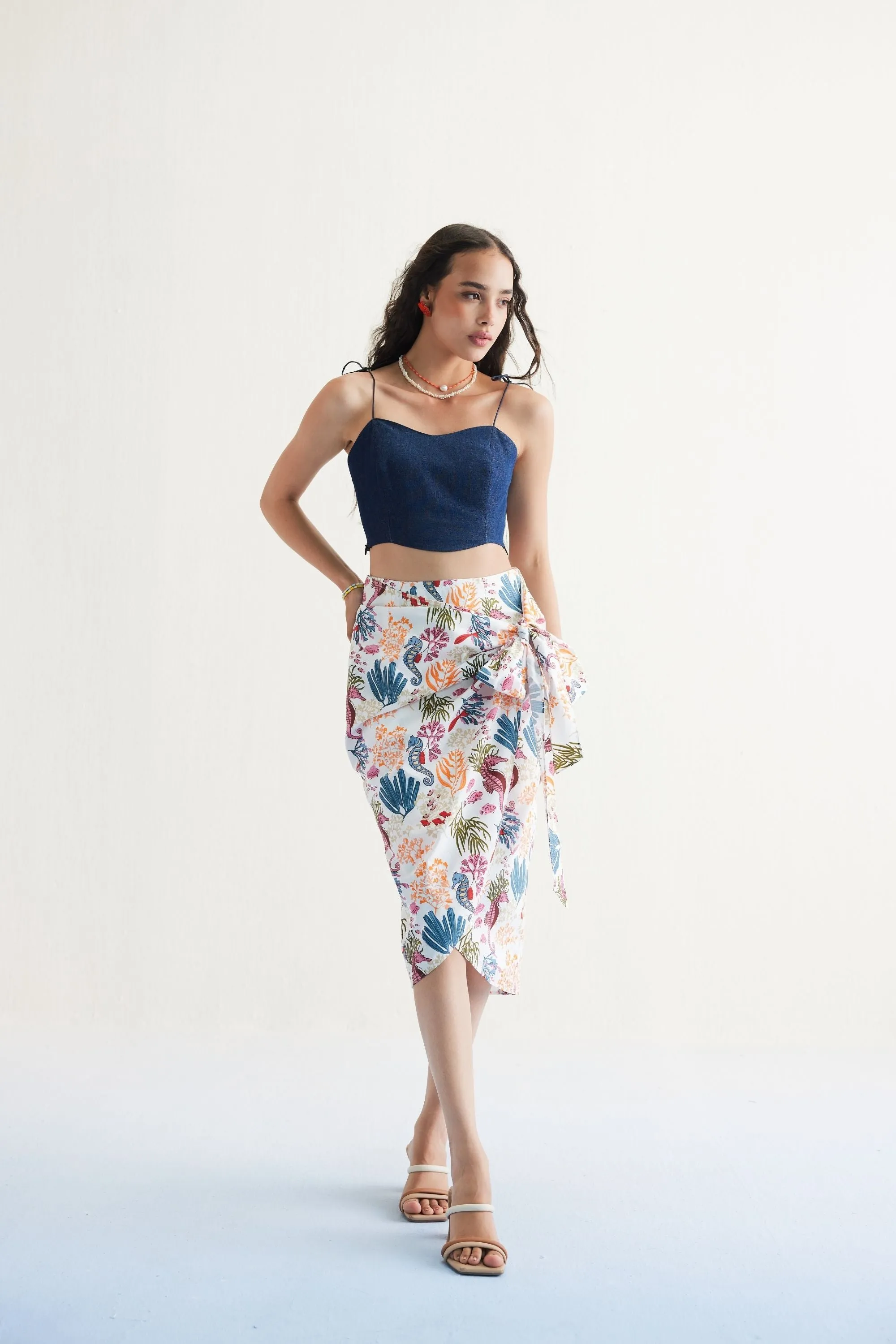 Blooming Reef Organic Cotton Wrap Skirt