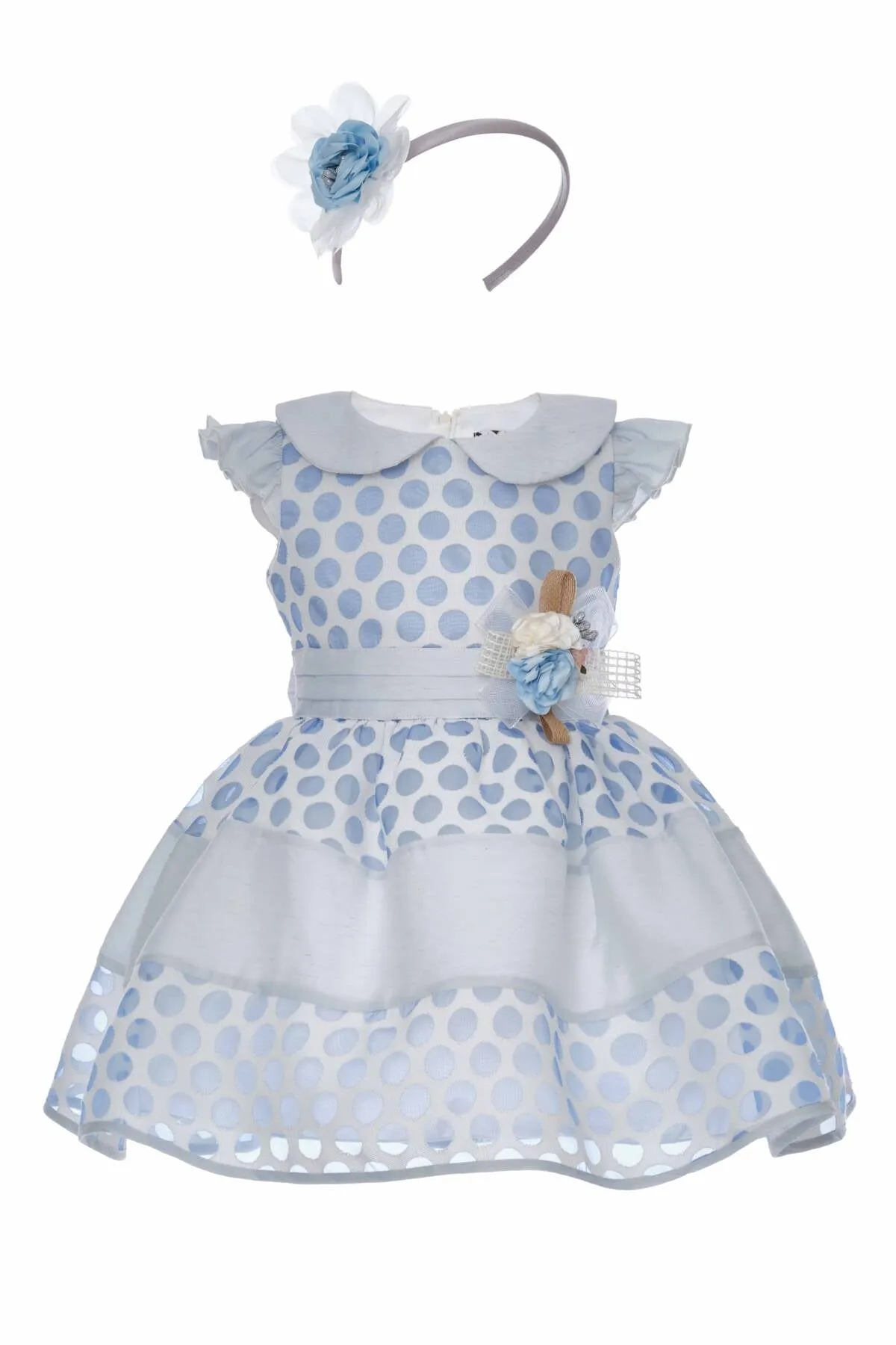 Blue Polka Dot Baby Dress