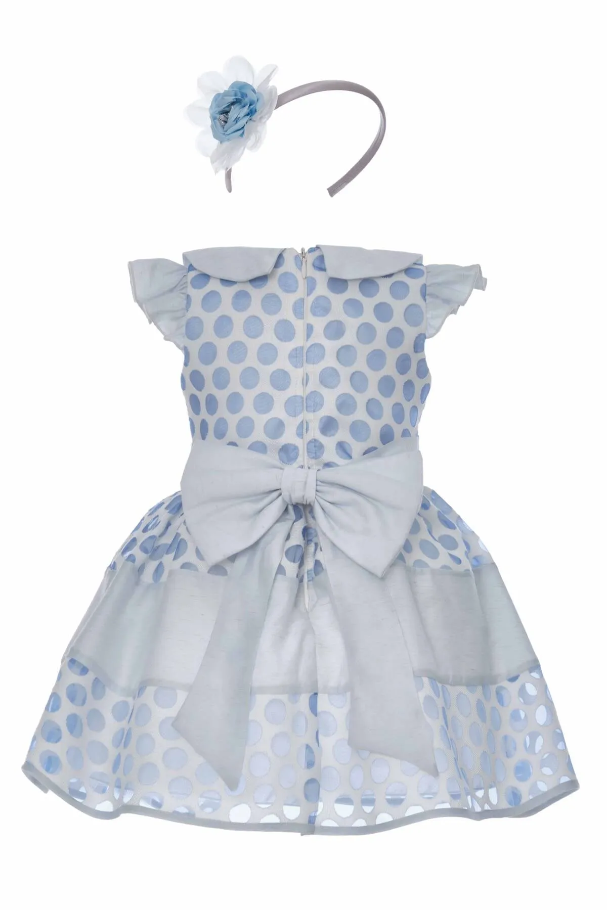 Blue Polka Dot Baby Dress