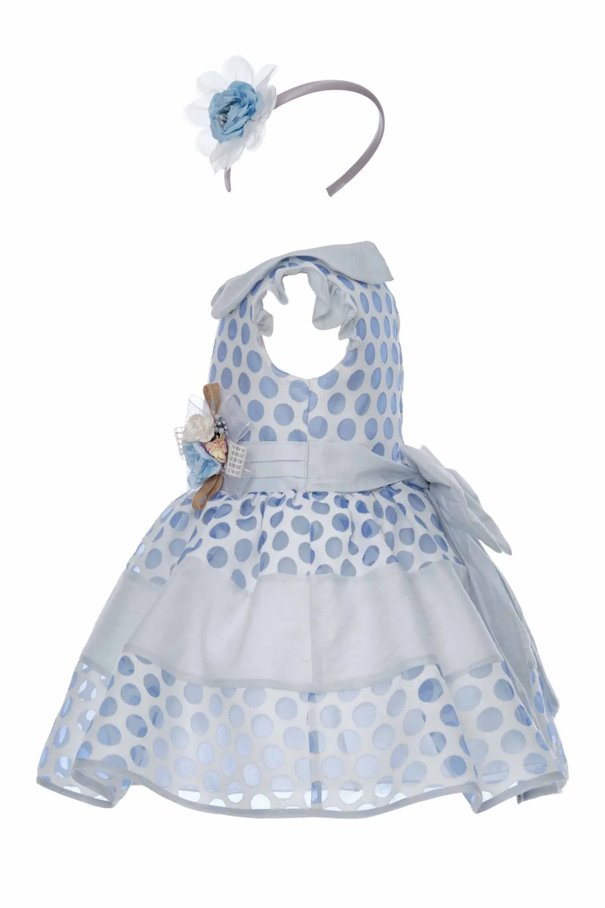 Blue Polka Dot Baby Dress
