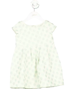 Bonpoint Green Cotton Polka Dot Dress 4 Years