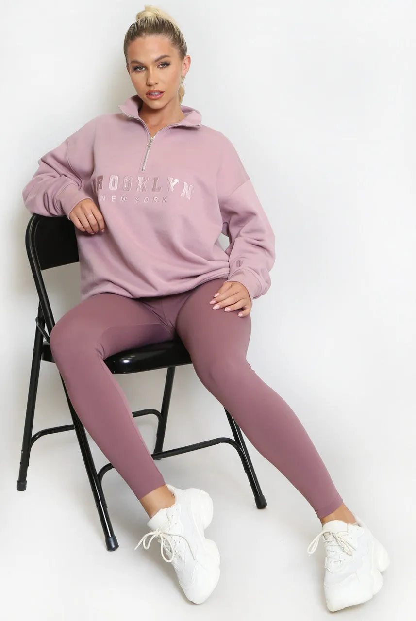 Brooklyn Half Zip Relaxed Fit Sweatshirt