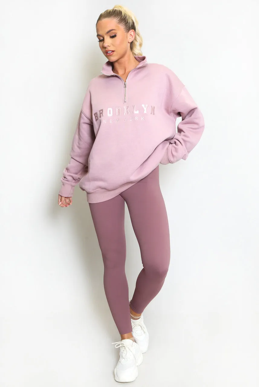 Brooklyn Half Zip Relaxed Fit Sweatshirt