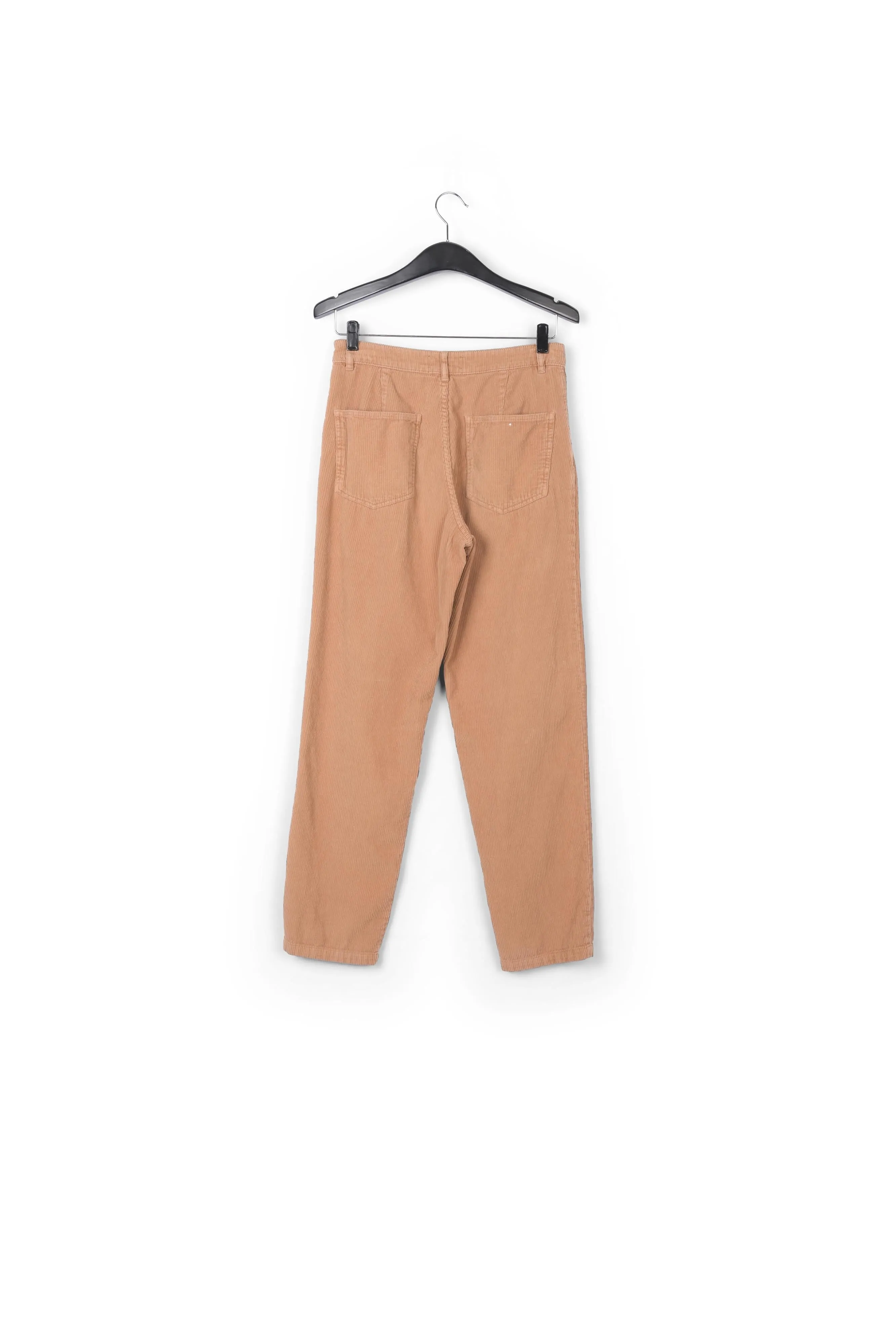 Camel cotton-corduroy pants