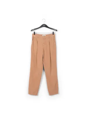 Camel cotton-corduroy pants