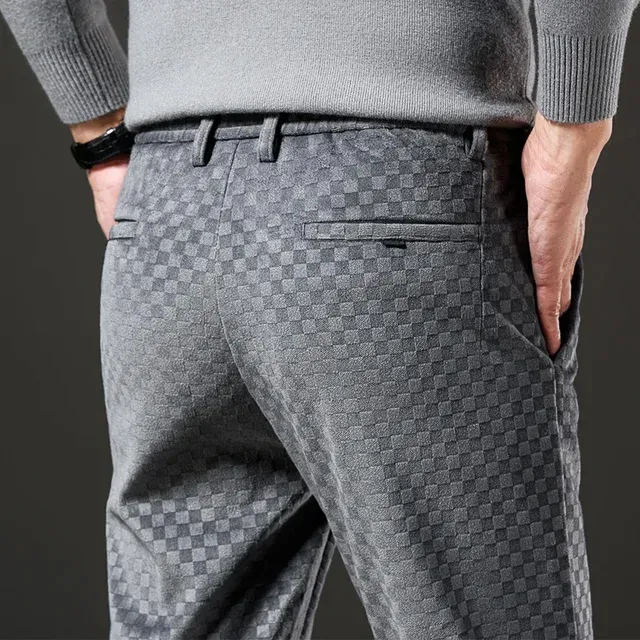 Checkered Corduroy Pants