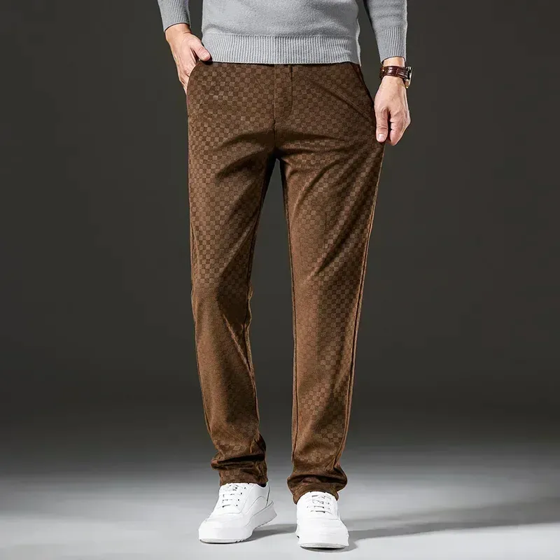 Checkered Corduroy Pants