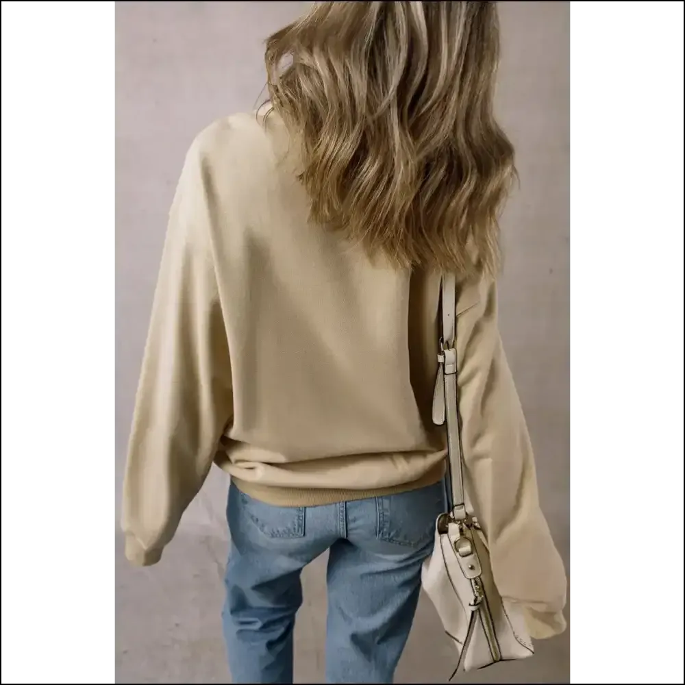 Chic Graphic Round Neck Long Sleeve Sweatshirt