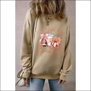 Chic Graphic Round Neck Long Sleeve Sweatshirt