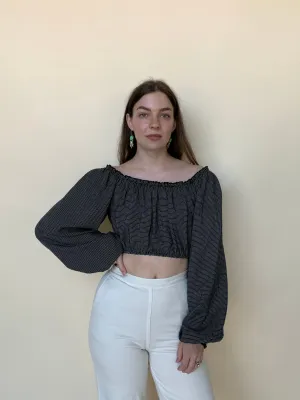 Christy Dawn check crop top