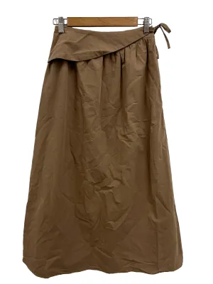 Coffee Brown Linen Skirt