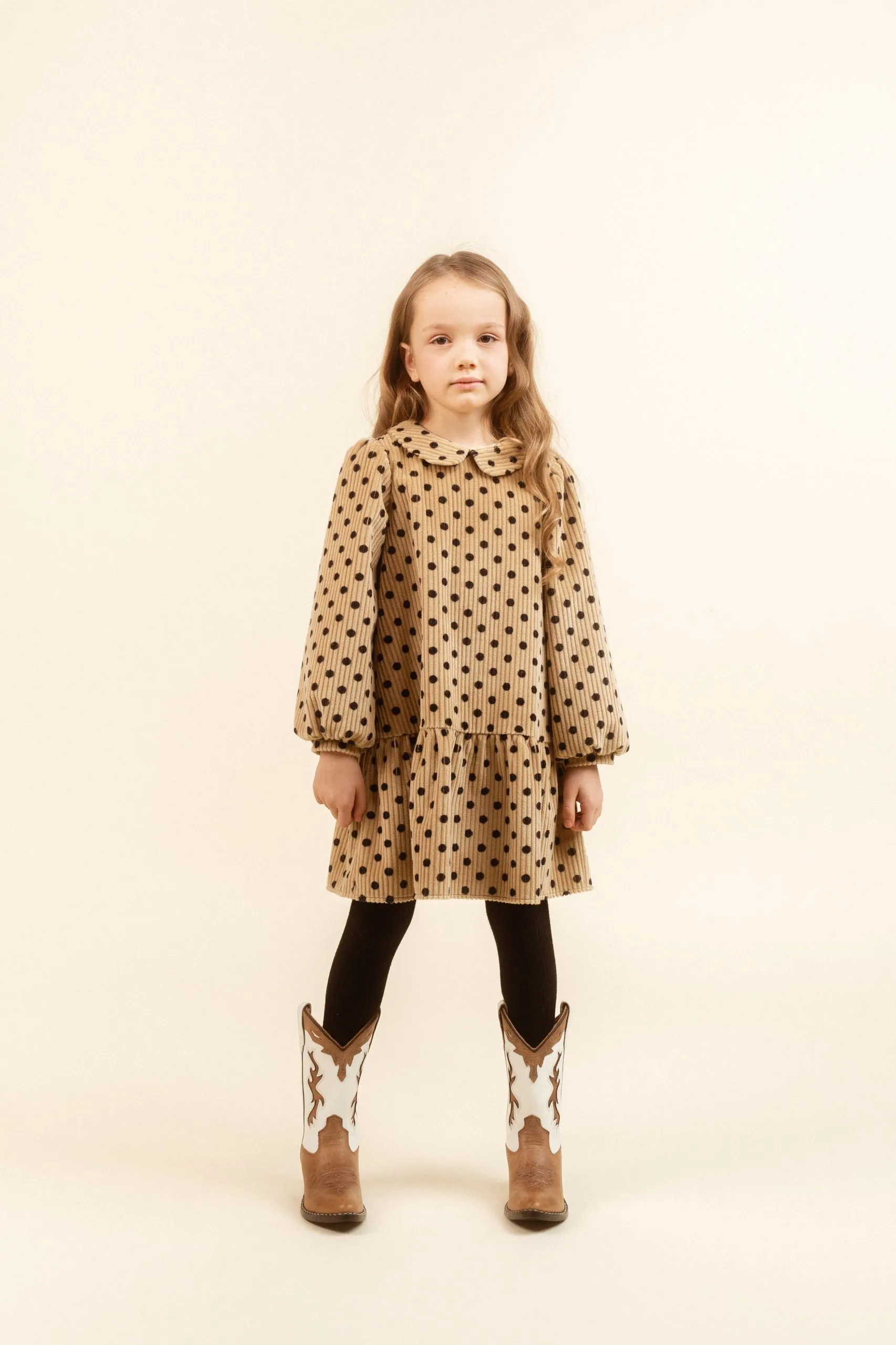 Corduroy Dress Powder Brown