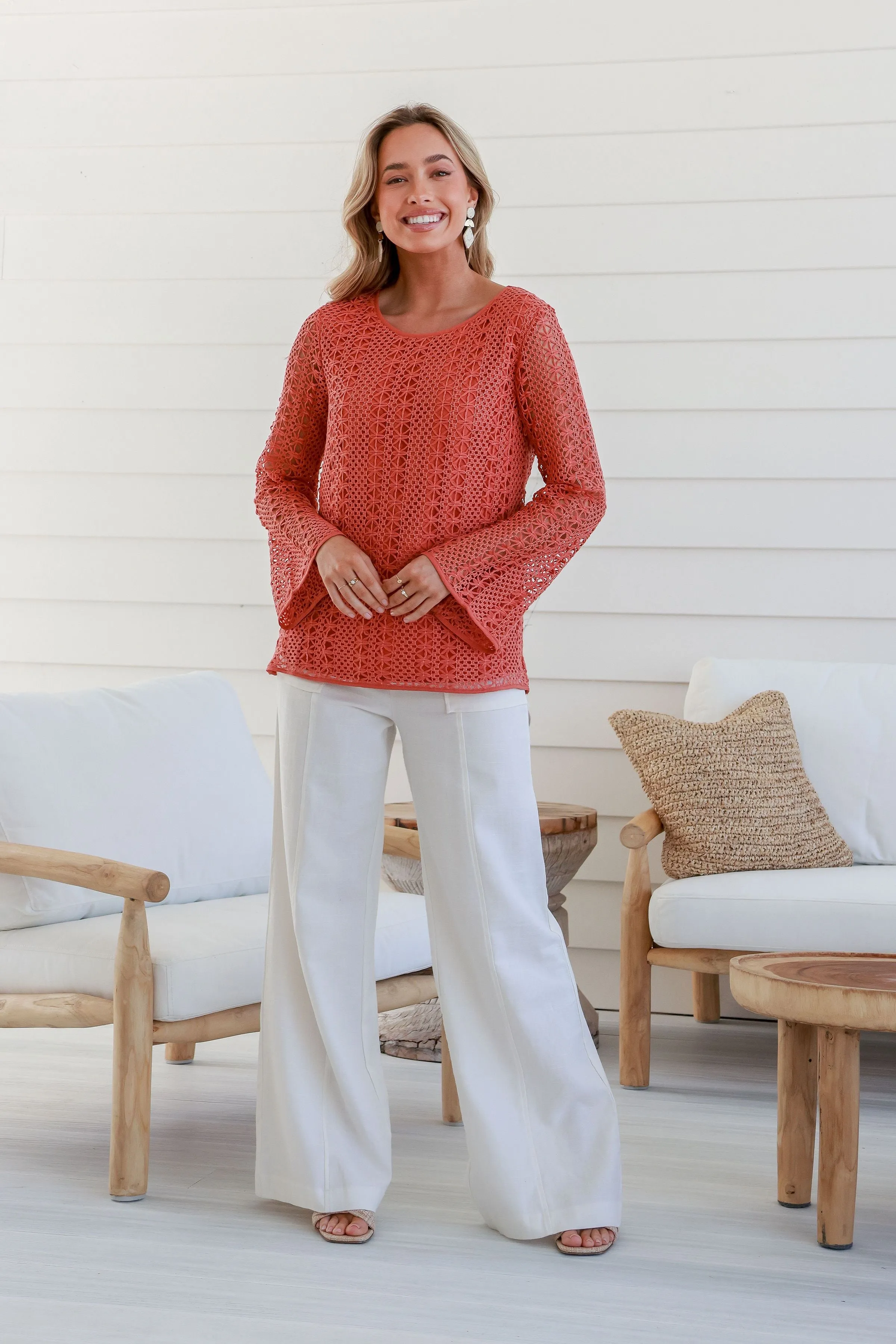 Crochet Bell Sleeve Top