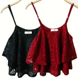 Crop Top Bralet Women Lace Floral Bralette Bra Bustier Cami Blouse Tank