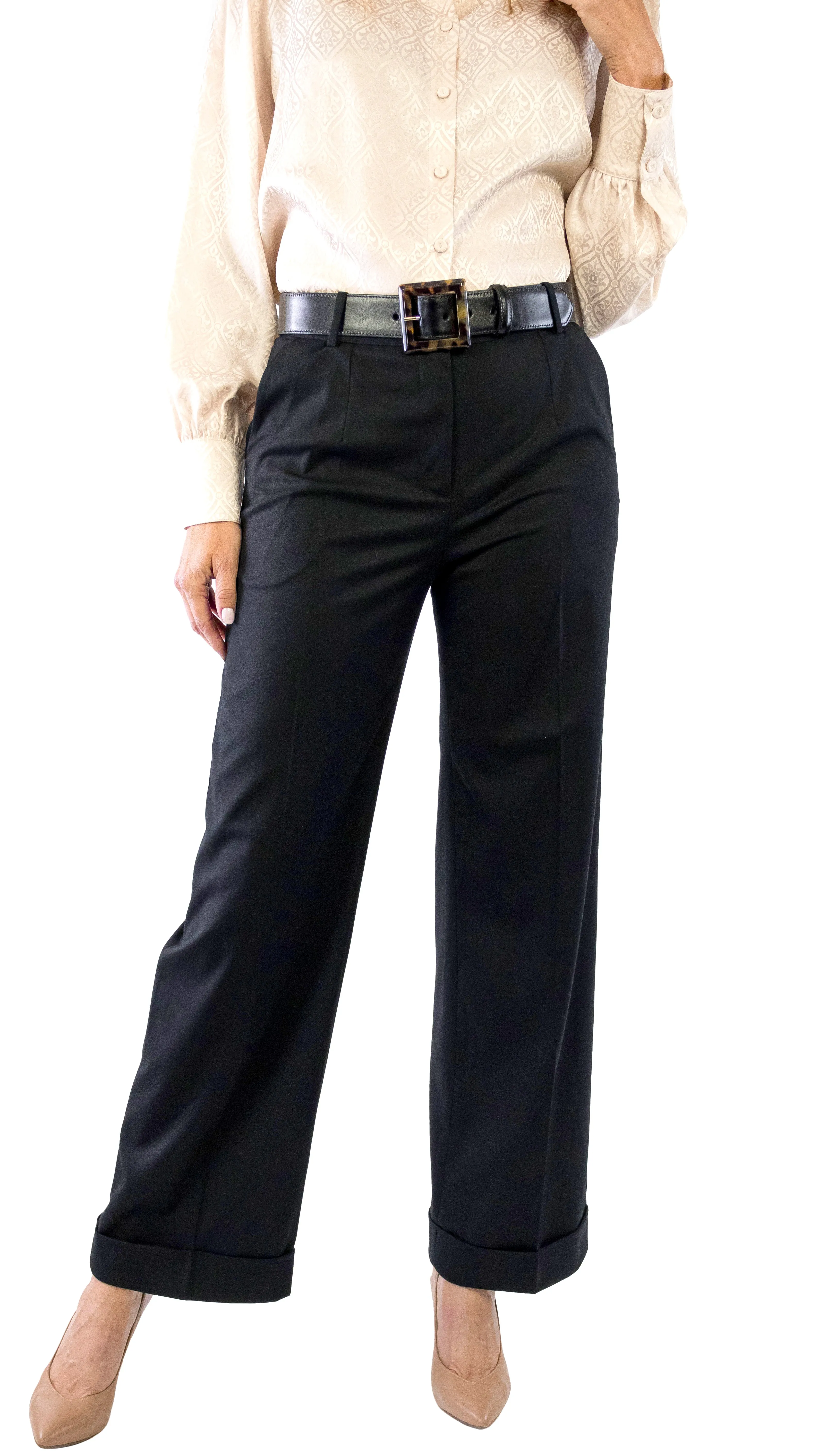 Cuffed Trouser - Black